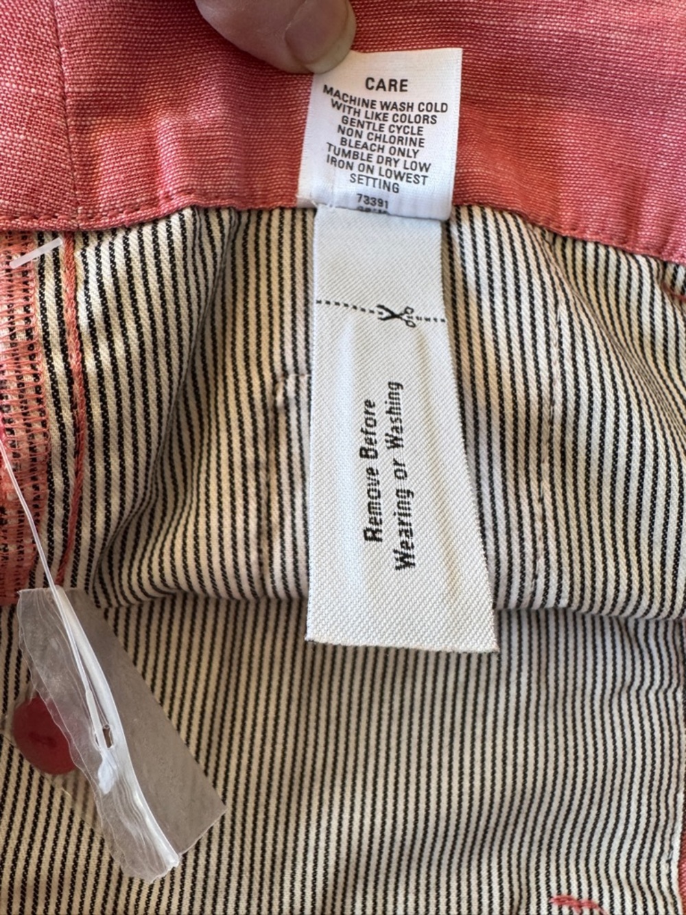 NWT! MADEWELL Women’s Pink Chambray Chino Shorts 100% Cotton Size 10 - Picture 14 of 16